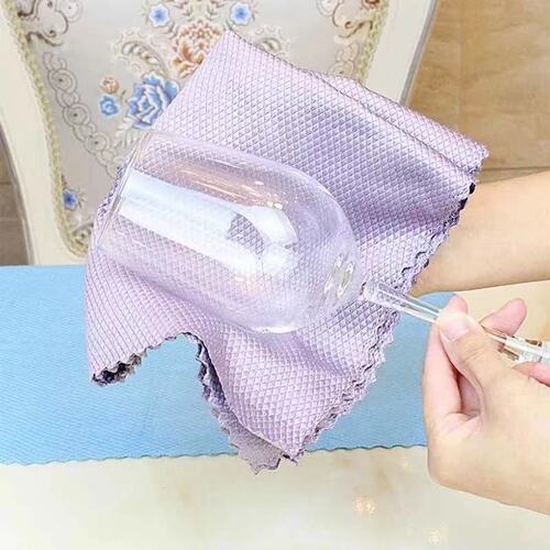 Glass cleaning cloth, fish scale rag, traceless, no water stains, absorbent, not easy to shed, kitchen table mirror towel