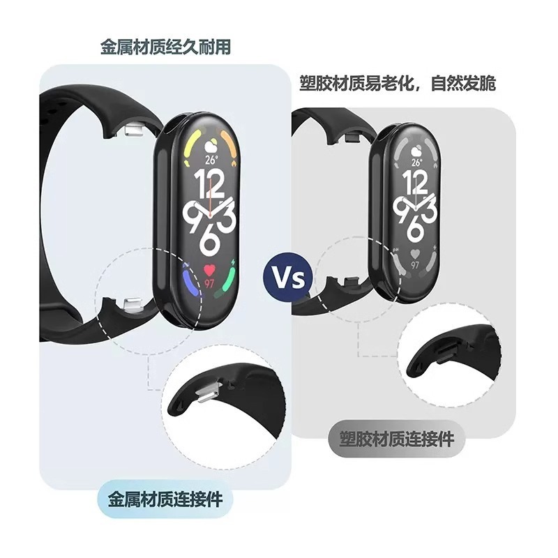 新しいXiaomi Mi Band 9シリコンストラップXiaomi Band第8世代スマートスポーツブレスレットNFCバージョン男性と女性に適しています|undefined