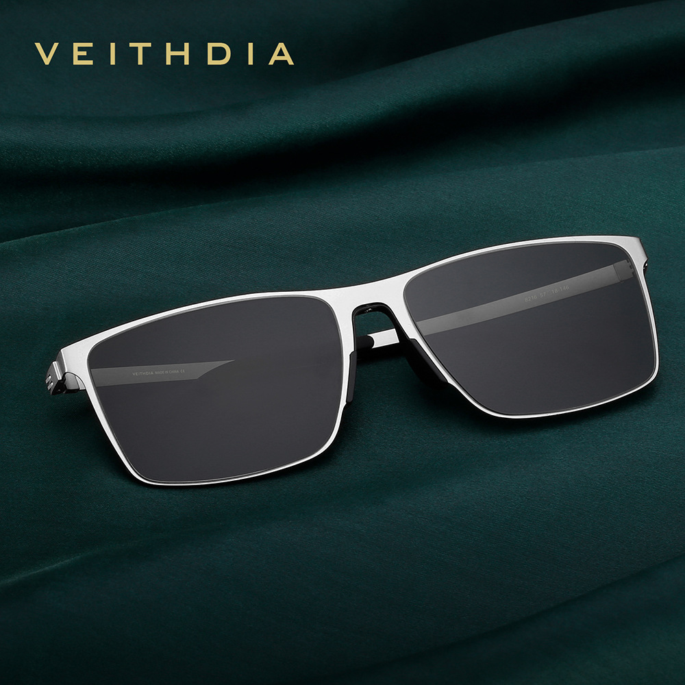 Gafas de sol de alta definición de metal, protector solar polarizador de nailon para hombre, protección UV, gafas deportivas con montura cuadrada, spot en vivo 8212