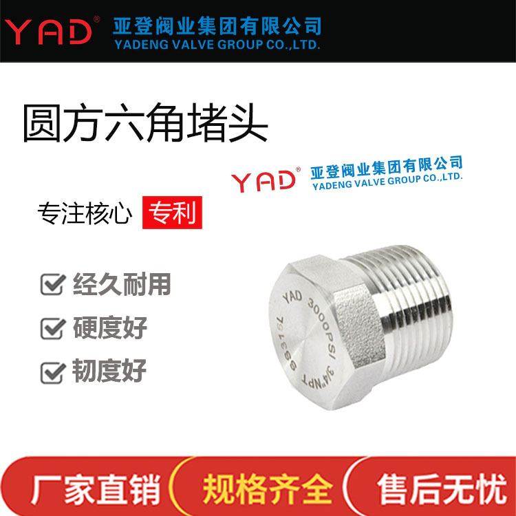 YADLOK亚登不锈钢圆 方 六角堵头 厂家直供