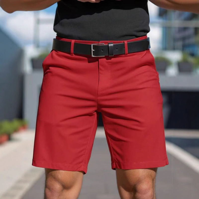 2026 Cross-Border Summer Men's Solid Color Shorts, Men's Business Golf Sports Shorts, Wholesale