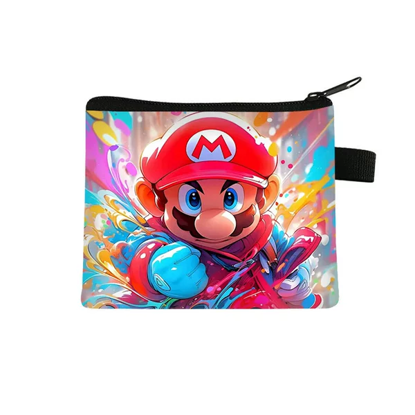 New Bag Super Mario Mario Coin Purse Children's Cute Headphones Fashion Storage Bag Trendy Zipper Card