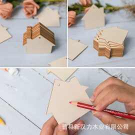 跨境圣诞装饰品diy材料祈福挂牌装饰吊牌手写心愿许愿牌刻字LOGO