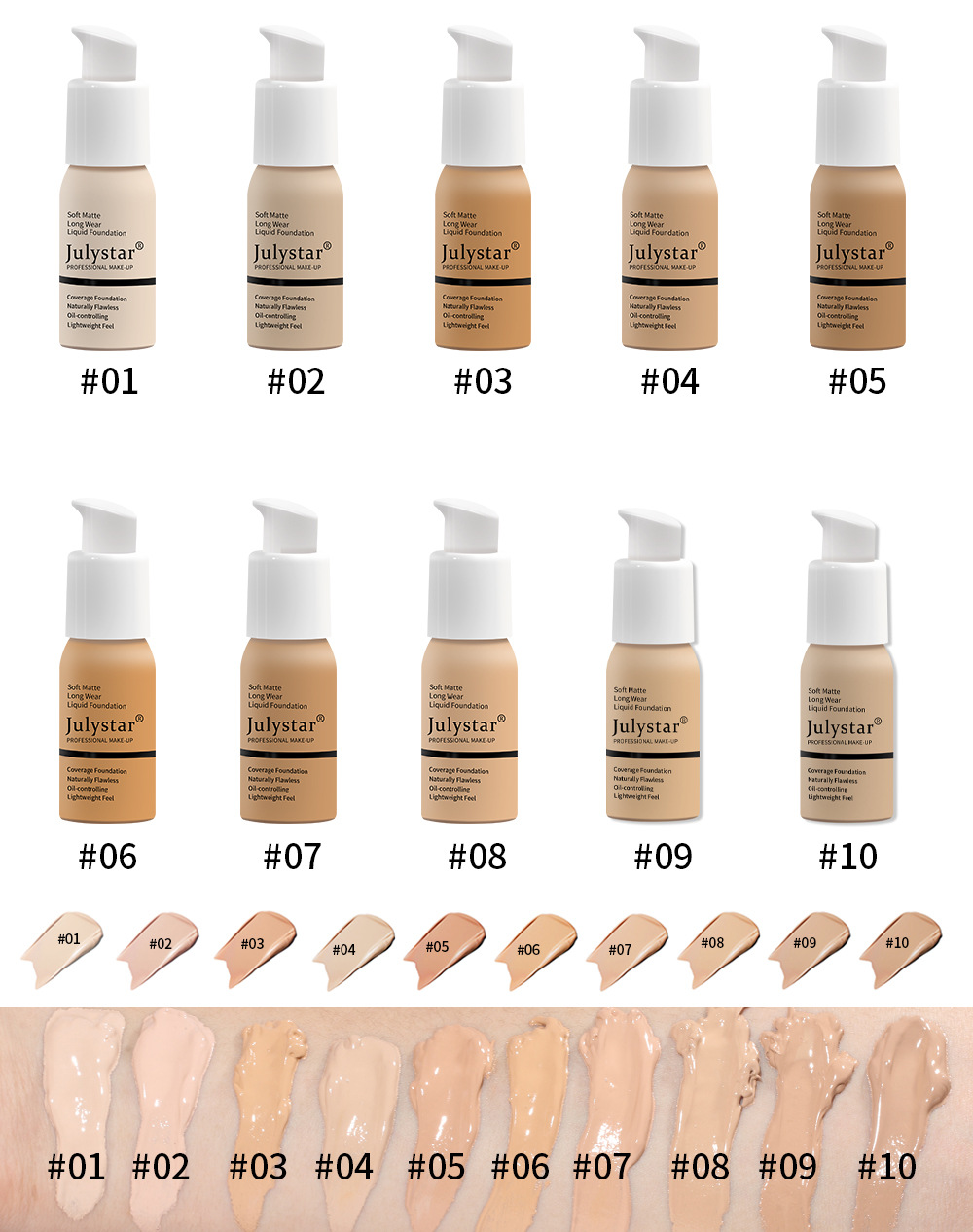 Oil control make-up creme concealer langtidsholdbar makeup flydende foundation_voghion.com