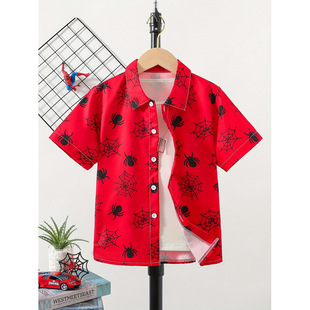M 48857 Cartoon Print Kids Short Shirts ��ͨ�D����ͯ�����r��