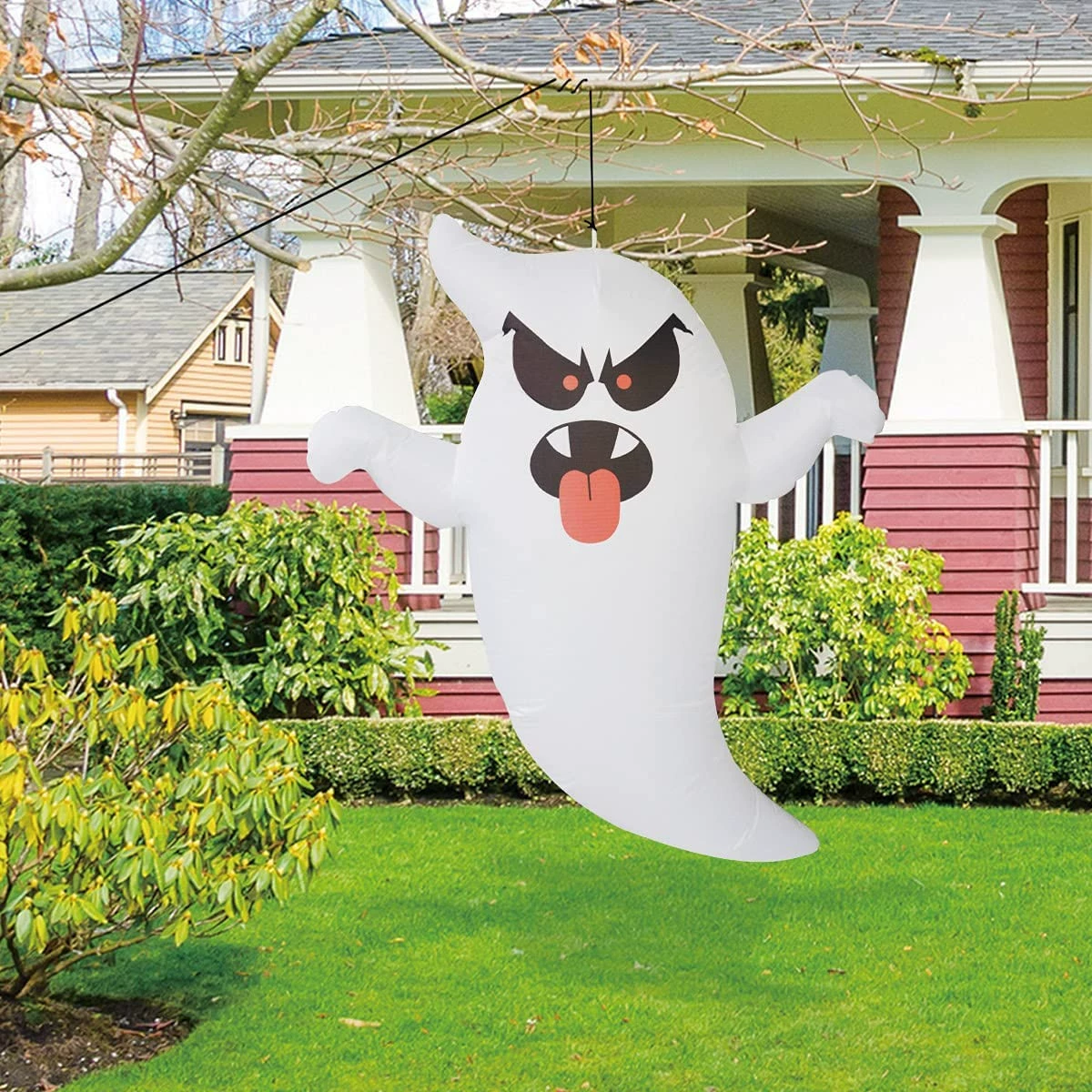 Трансграничный ПВХ надувной поплавок ужасов на Хэллоуин-призрак люди украшение двора Белый Призрак Светящийся макет реквизит