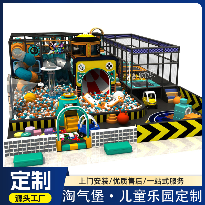 Interior de nuevo estilo travieso castillo trampolín parque de atracciones para niños equipo de entretenimiento gran complejo travieso castillo parque para padres e hijos