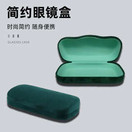 丝绒新款时尚眼镜盒高级感白板金属太阳绒布眼镜铁盒厂家可印LOGO
