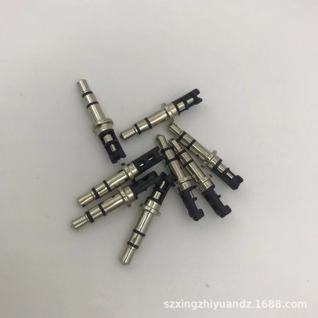 电脑手机电视立体声镀镍耳麦三级插头3.5双声6.0盘音频耳机插头