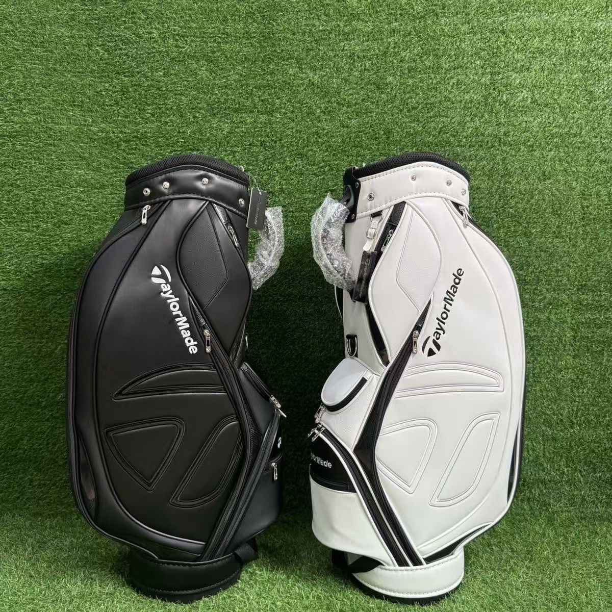 高尔夫球包大容量练习球袋时尚新款男女golf立式pu面料球包白色皮