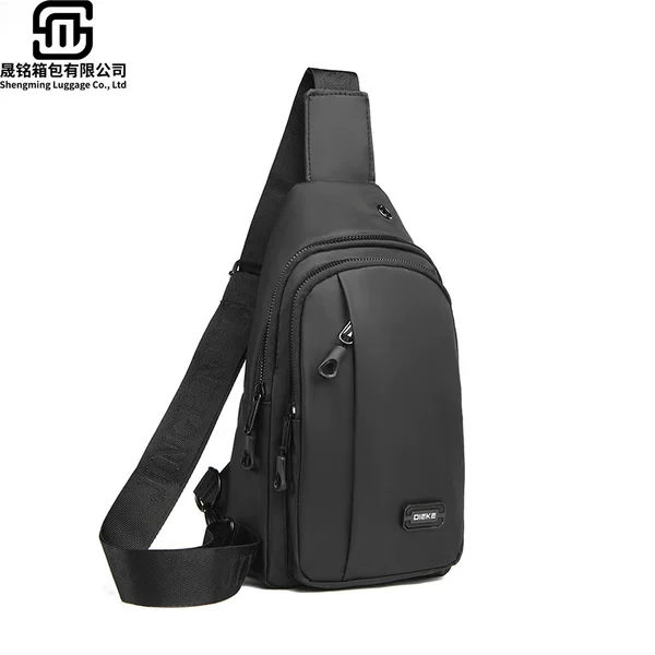 2025 New Leather Film Men's Chest Bag, Korean Style, Simple and High-Quality, Outdoor Casual Chest Backpack, Available in Various Sizes