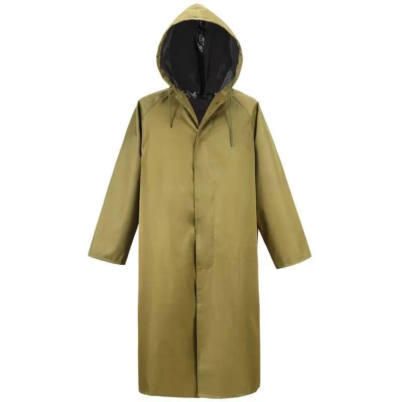 Extra Thick Old-Fashioned Oxford Cloth Long Construction Worker Fat Man Plus Fat Plus Length Raincoat Waterproof Rainproof Heavy Rain