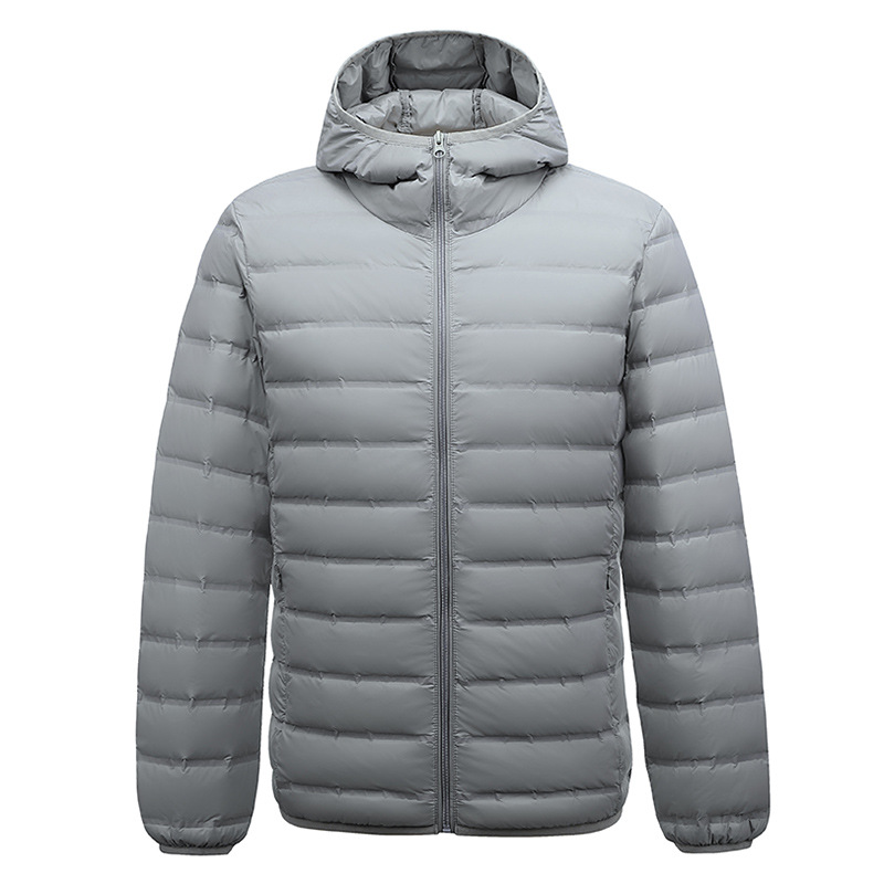 Lightweight Hooded down Jacket for Men 2025 New Winter Trendy Brand Warm Clothing Pure Trendy Brand White Duck down Jacket Cross-Border