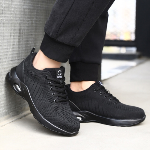 Anti-static shoes, lightweight, comfortable air cushion, safety protection, steel toe cap, new men's anti-smash, puncture-proof, dust-free shoes wholesale