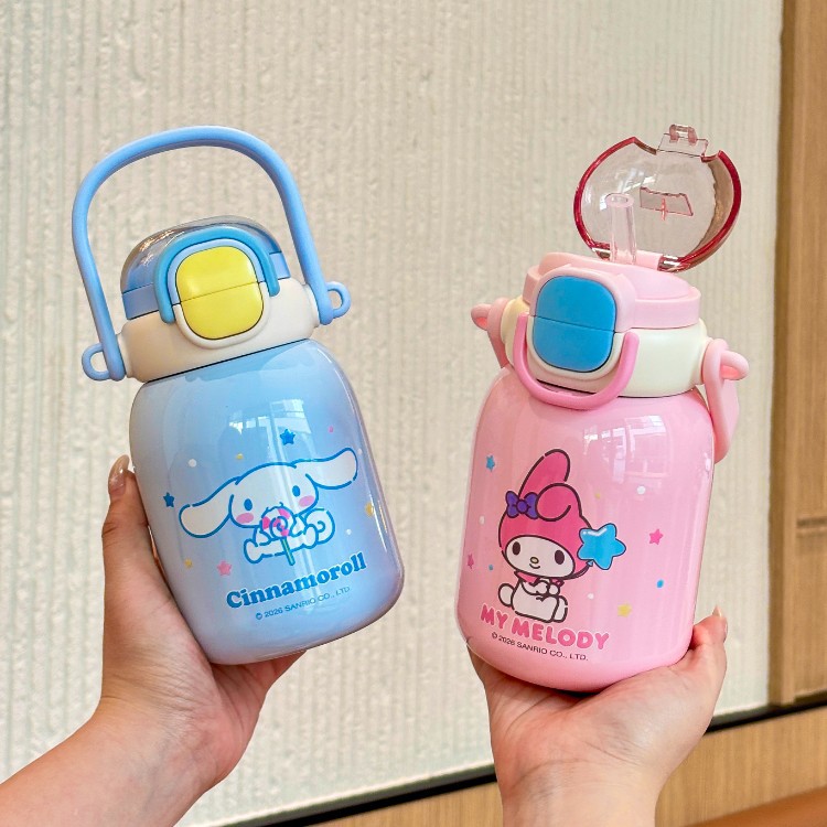 Sanliogou co-brand taza de aislamiento térmico para niños de alto valor facial, taza de paja para bebidas de niñas, taza de estómago especial para la escuela