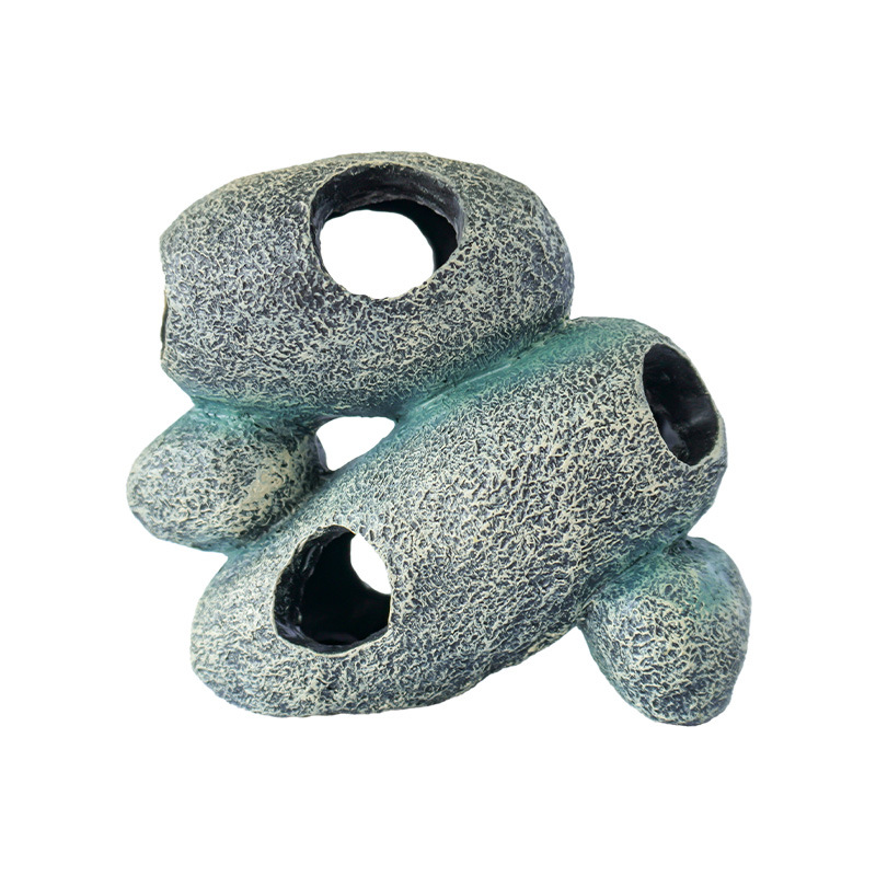 Acuario paisajismo mini loro peces escondite agujero resina decoración tanque de peces escondite casa cíclidos cría de peces olla Camarón casa