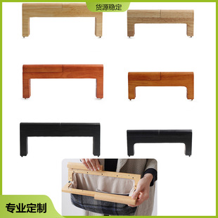 Manufacturer's Classy Professional Customized Pure Solid Wood Gold Clip Magnetic Clutch Bag Wooden Clip Frame Customized Model