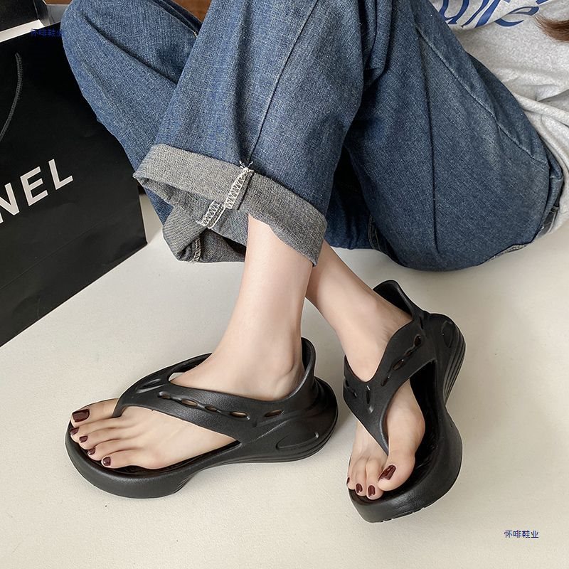 EVA人字夹脚洞洞鞋夏季外穿男女情侣沙滩防滑防臭透气驾车|undefined