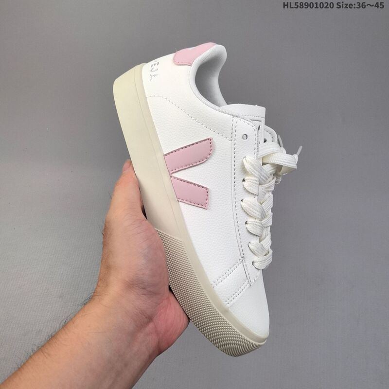 Ins French V-Shaped Classic White Sneakers Veja Simple Versatile Casual Shoes Fashionable Comfortable College Style Flat Shoes
