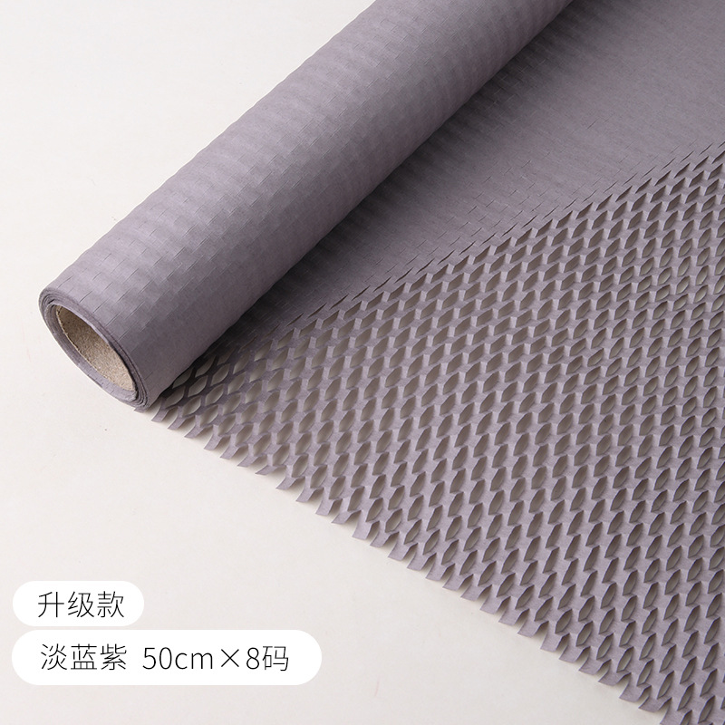 Papel de regalo de nido de abeja, papel de regalo acolchado con rejilla colorida, papel kraft de nido de abeja, venta al por mayor.