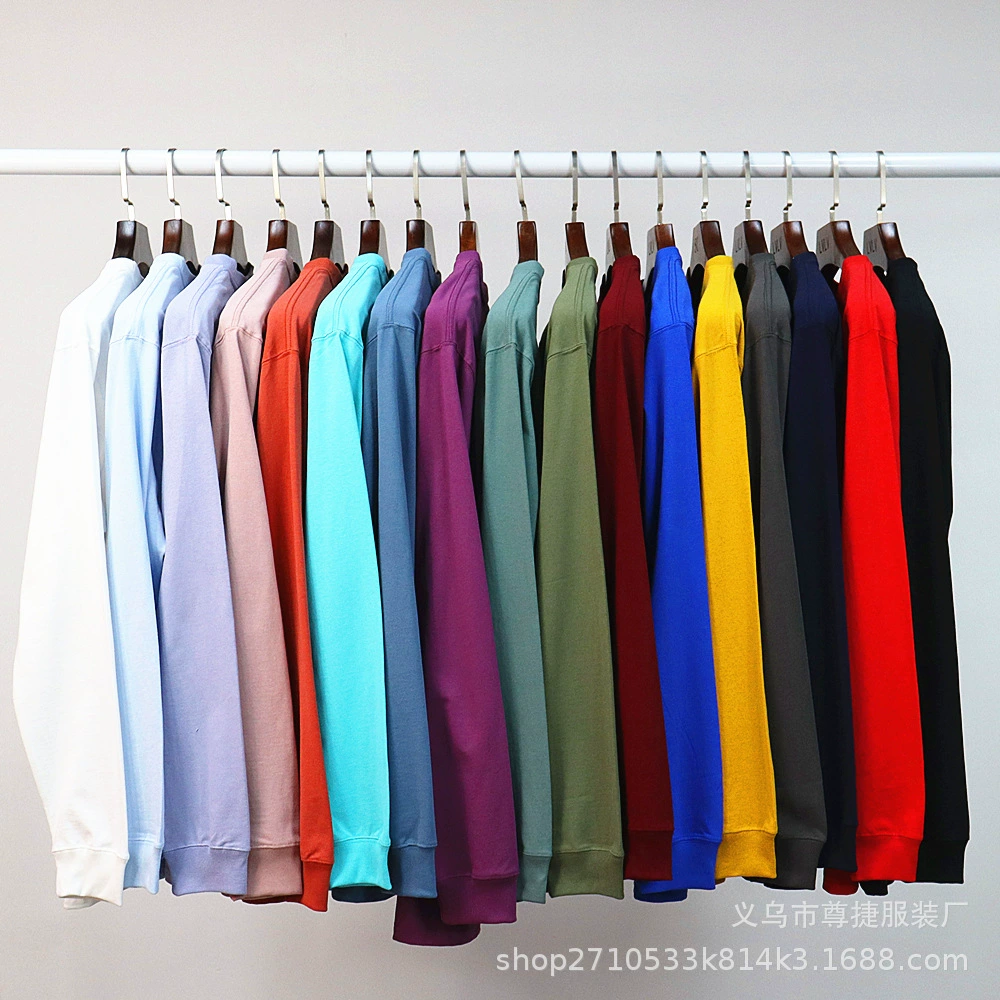 230 г тяжелая футболка из чистого хлопка, рабочая одежда «сделай сам», вышитая логотипом, классная форма для встречи выпускников, мужская и женская однотонная форма с длинными рукавами