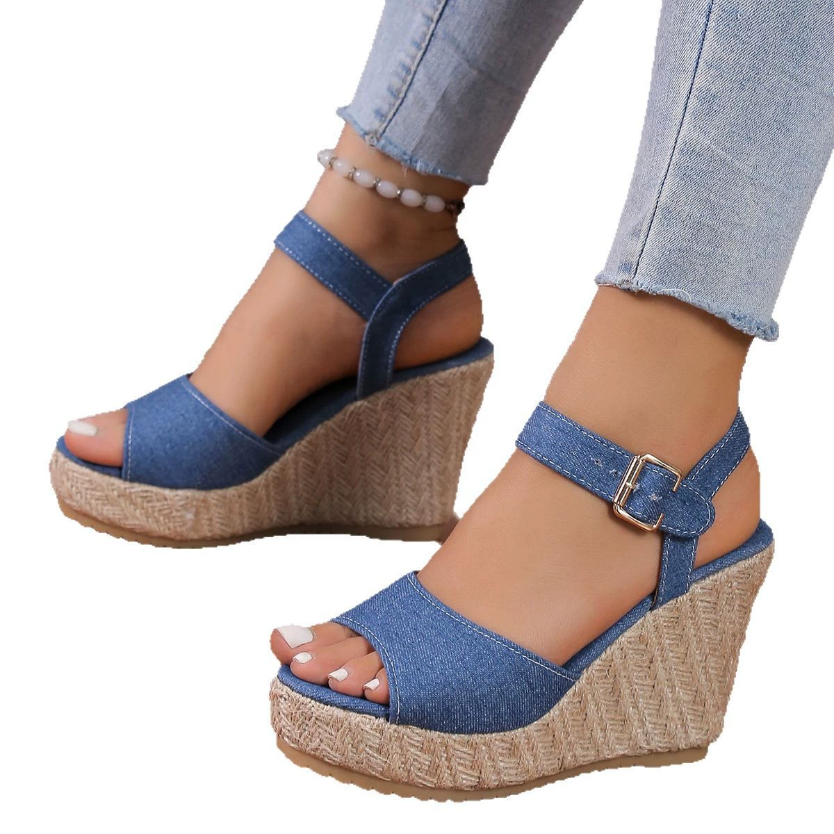 (Cross-border trading), sandals with a strap, straw slippers, European style, plus size