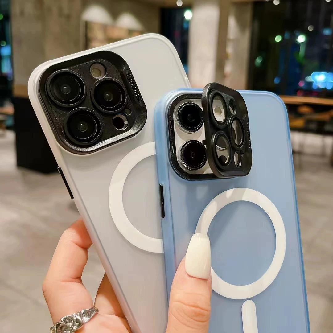 Плотный чехол-накладка для Apple iPhone 13 Pro с кольцом-подставкой линзы, совместимый с MagSafe, защитный