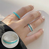 One size brand retro ring, silver 925 sample, internet celebrity, European style, on index finger