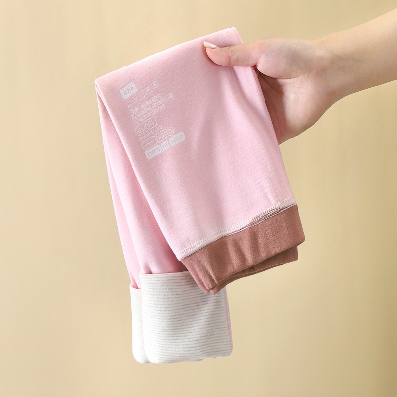 新款儿童羊毛蚕丝保暖裤秋冬加厚德绒无骨男女童校服神器打底秋裤|undefined