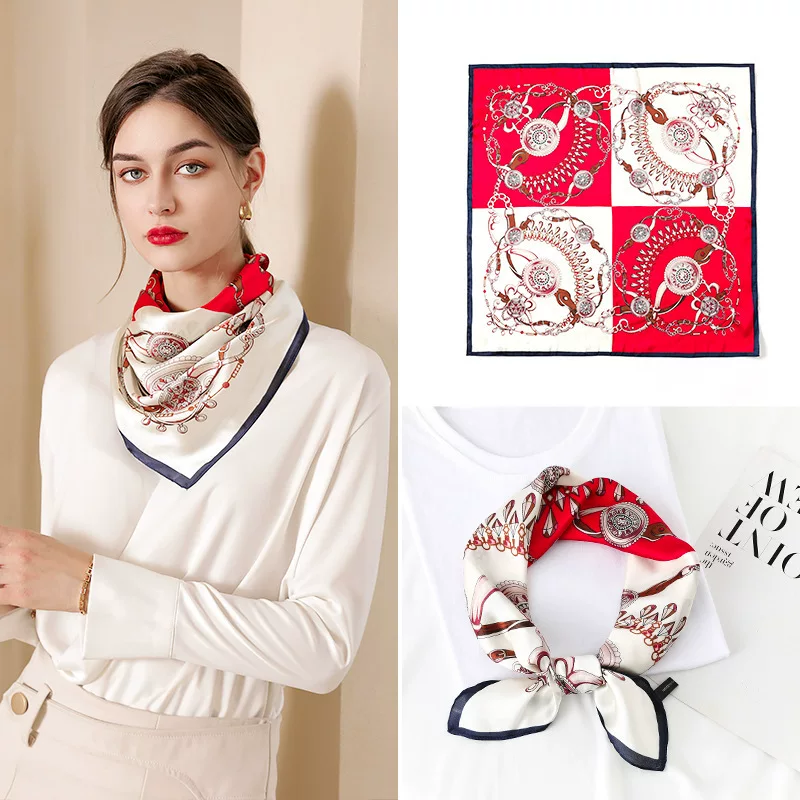 Trend handkerchief, diamond scarf, silk neckerchief, 2023, trend of season, wholesale