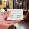 Brand earrings with bow from pearl, sophisticated hair mesh, accessory, wholesale, internet celebrity