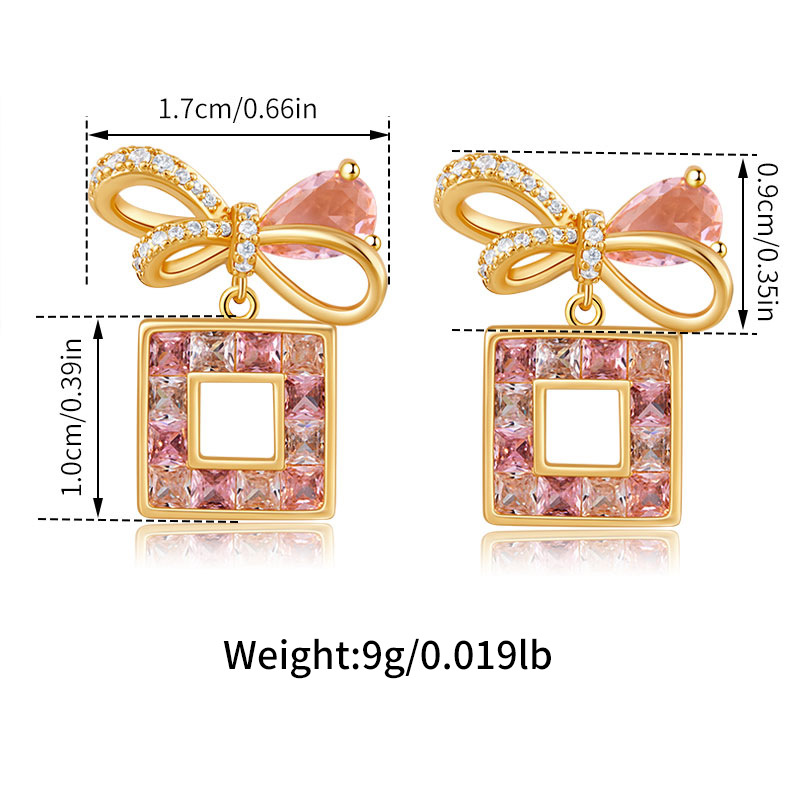 6g Weight Copper Ear Needle Material Zircon Inlay Material Ear Studs Classification 1 Pair Quantity Holiday, Daily Occasion Copper Material Leaf, Heart Shape, Bow Knot Pattern Women's Gender Elegant, Classic Style, Streetwear Style 1 Pair Elegant Classic Style Streetwear Leaf Heart Shape Bow Knot Copper Zircon Ear Studs 5