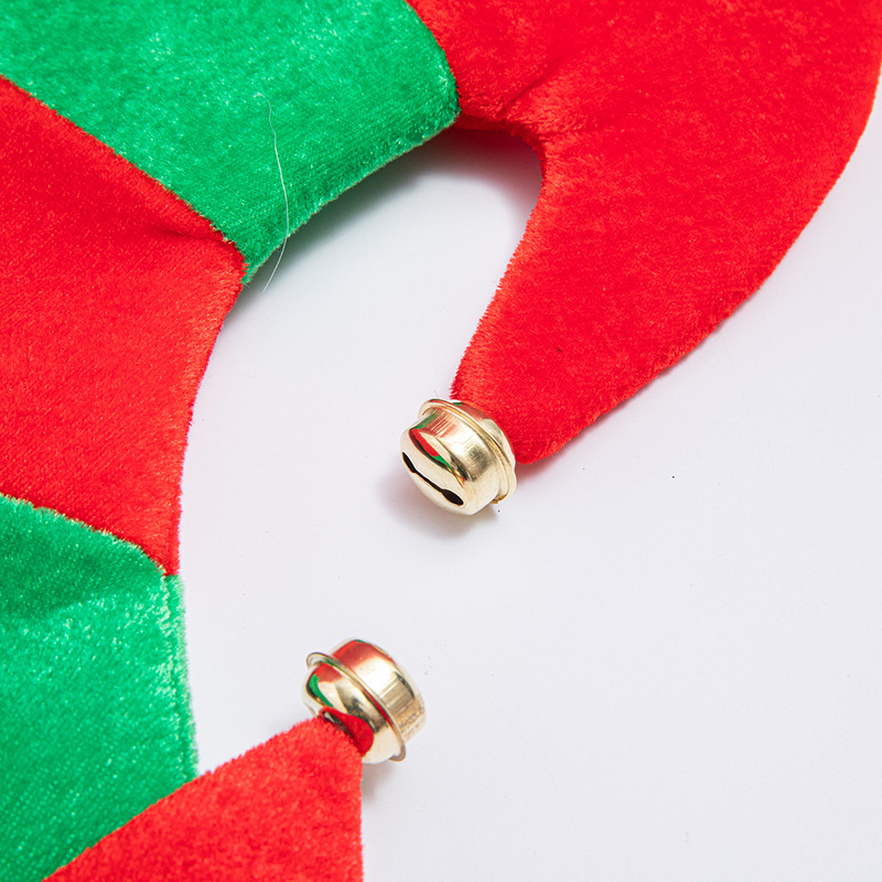 クリスマス帽卸売りクロスボーダー爆金クリスマス装飾用品高級精霊帽鈴縞ステッチ帽子|undefined
