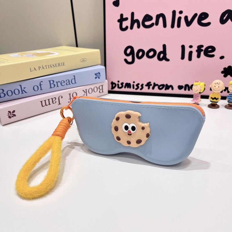 Cartoon Cute Portable Silicone Color-Blocking Sunglasses Protective Case Hanging Bag Glasses Case Storage Bag Cartoon Cute Portable Silicone Color-Blocking Sunglasses Protective Case Hanging Bag Glasses Case Storage Bag