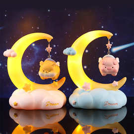 新品月亮童话小夜灯创意儿童生日礼物床头氛围灯夜市摆摊发光玩具
