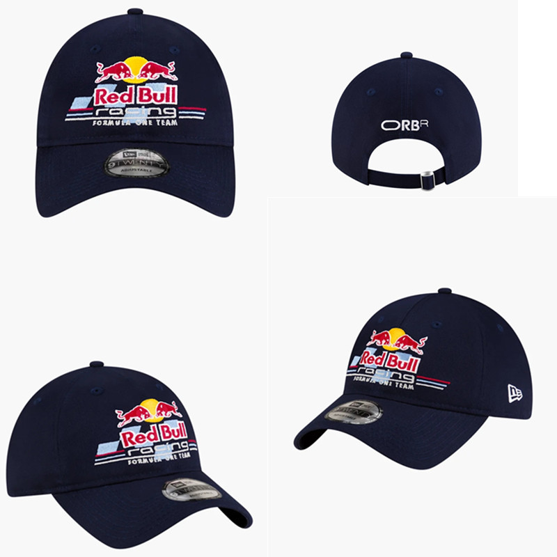 2024 nuevo estilo transfronterizo negro techo duro Red Bull League fan gorra de béisbol sombreado protector solar hombres y mujeres estilo bordado de moda