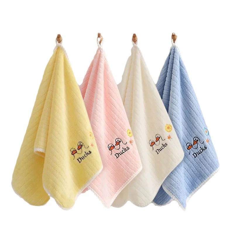 Children's cotton soft rectangular small towel for face washing for home use for kindergarten for men and women, water absorbent