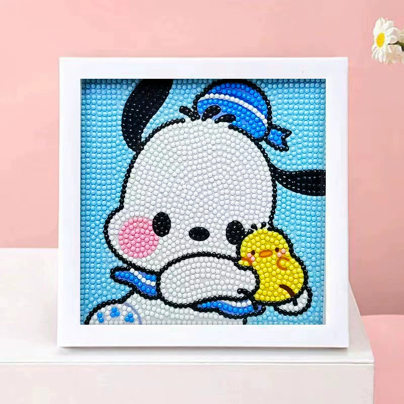 DIY-набор для алмазной мозаики 17×17 см, пластиковая рама, дизайн щенок, полный набор инструментов для кладки
