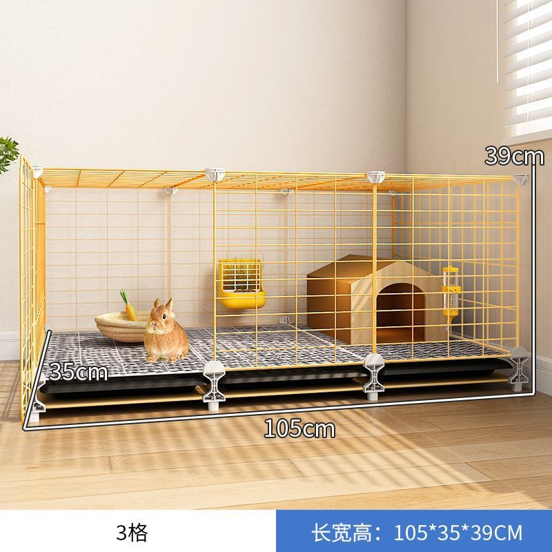 ウサギのかごの家庭用特大サイズの二階のプラットフォームのフルセットのウサギの巣はトイレの小さい別荘の室内で専用の大きい空間を養います。|undefined