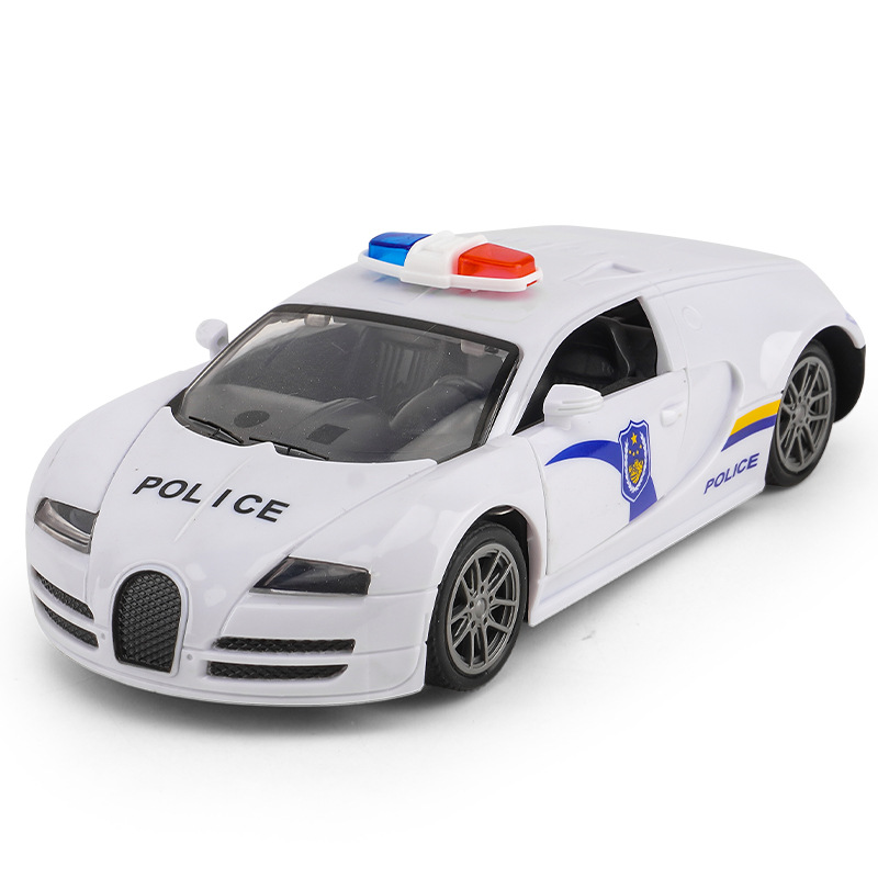 Juguete de doble puerta de simulación para niños modelo de coche inercial coche de luz y sonido coche de policía de bomberos juguetes para niños