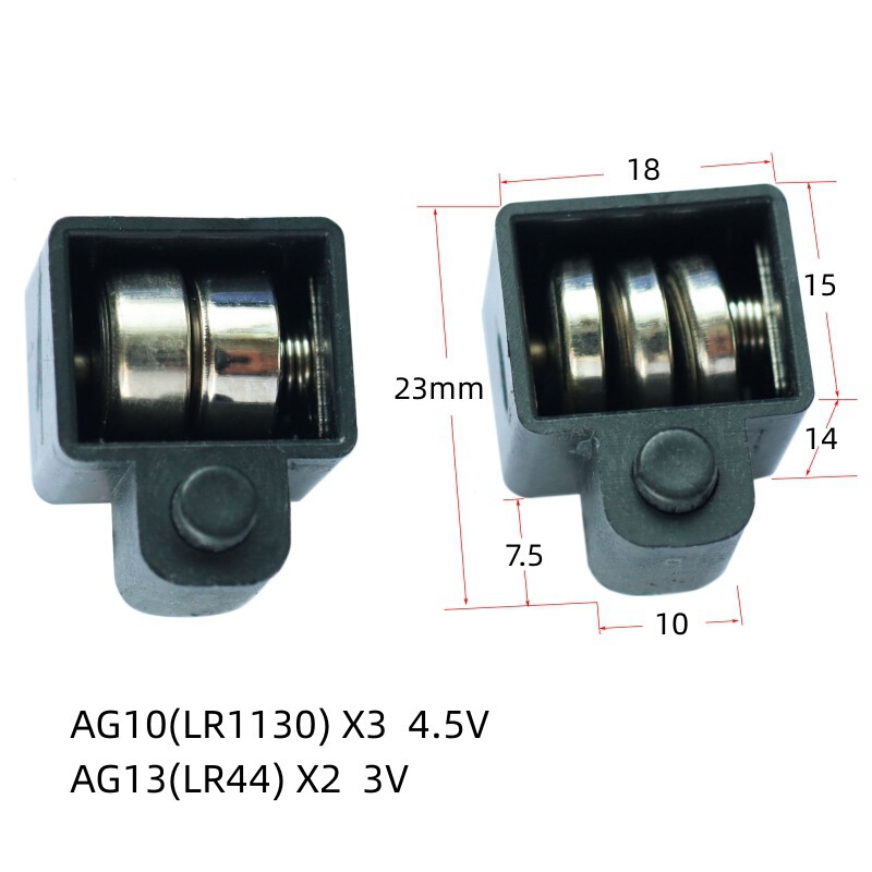 Button Battery Box Square 2-Cell Ag13 Battery 3-Cell Ag10 with Push Button Switch Hardware Piece Connected to Copper Wire Lamp Base Button Battery Box Square 2-Cell Ag13 Battery 3-Cell Ag10 with Push Button Switch Hardware Piece Connected to Copper Wire Lamp Base