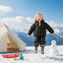 男童两面穿加绒羽绒服2025新款儿童宝宝外贸女童外套保暖冬季鸭绒