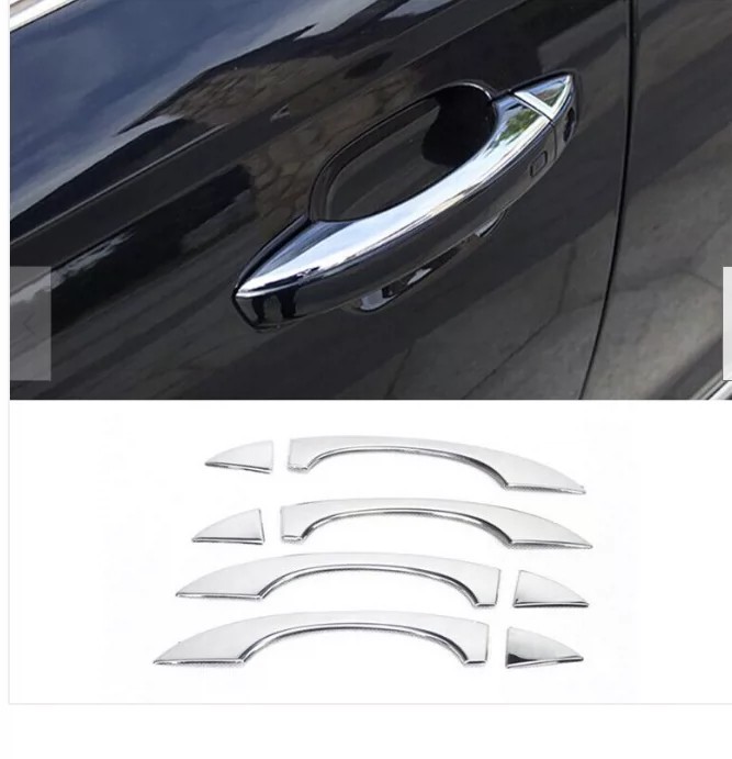 Suitable for 12-17 Audi A6 A6L C7 handle silver sequins car door outer handle cover decoration supplies