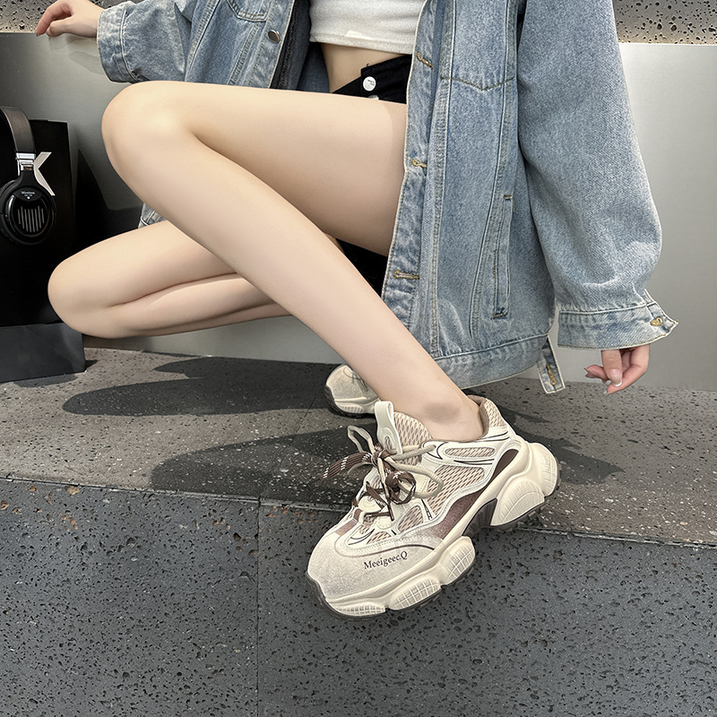 2025秋季新款厚底增高老爹鞋女百搭休闲轻便运动鞋潮女|undefined