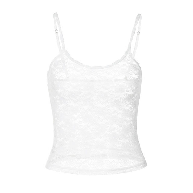 Lace Crop Top See Through Top With Straps Summer Sleeveless Vest White Tops  Holiday Outfits Party Club Tank Top Sexy Tanks Women - AliExpress