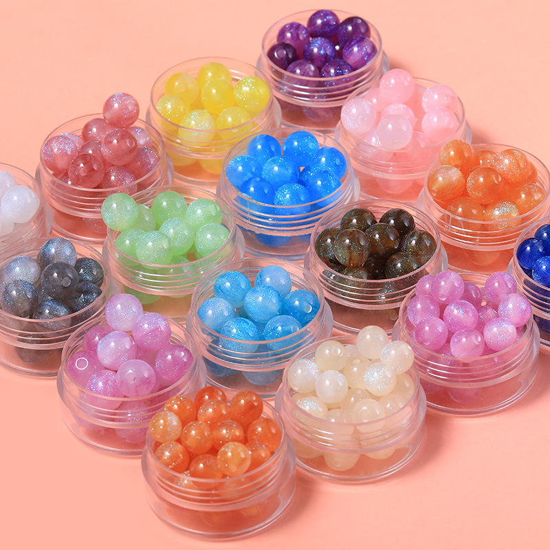 10 PCS/Package Arylic Gradient Color Beads display picture 2