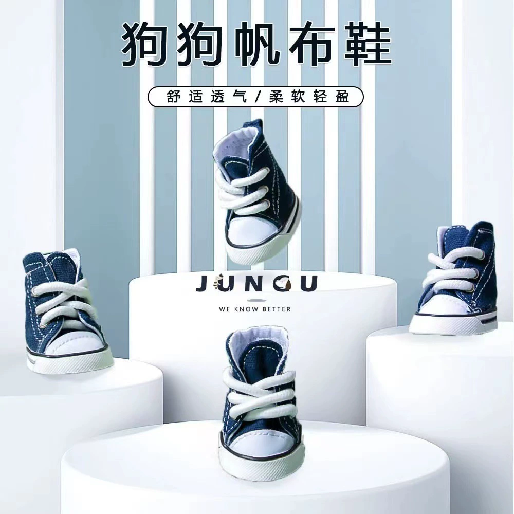 Холщовая обувь из ПЭТ, грязеотталкивающая Нескользящая износостойкая джинсовая парусиновая обувь, обувь для кошек, летняя уличная дышащая обувь для щенков