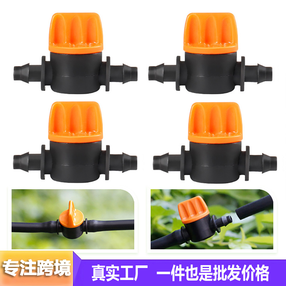 47 manguera de mini válvula de doble púa, válvula de interruptor de paso ajustable, accesorios de montaje de riego automático de jardín image 1