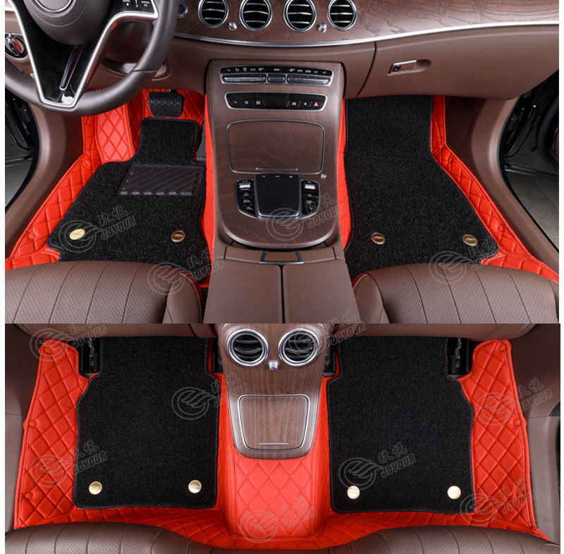 Cross-Border Double-Layer Silk Loop Full-Coverage Leather Floor Mats, Car Floor Mats Direct from the Source Factory, Dropshipping Available