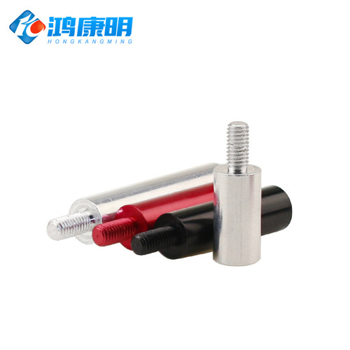 Single Head Screw M3D6 Isolation Column Aluminum Alloy Model Connecting Rod Top Column Red and Black Round Inner and Outer Thread Aluminum Rod